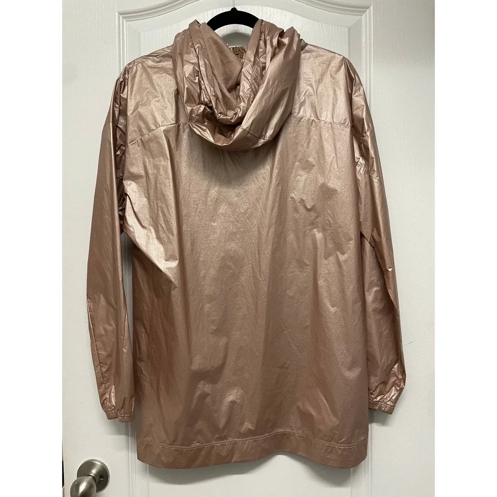 Under Armour Women's Unstoppable‎ Woven 1/2 Zip Pink Metallic Anorak Rain Jacket